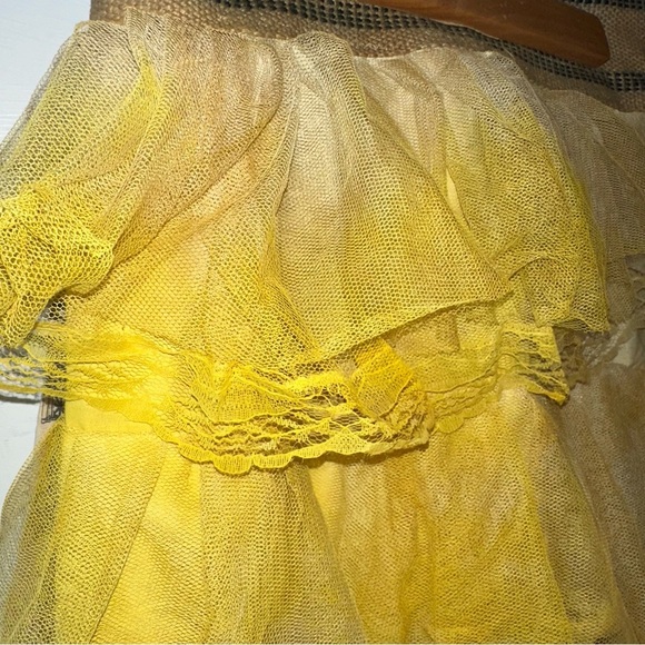 One of a kind Paris Montana Bustle Skirt Golden Tiered Maxi Skirt! One Size - Picture 13 of 16